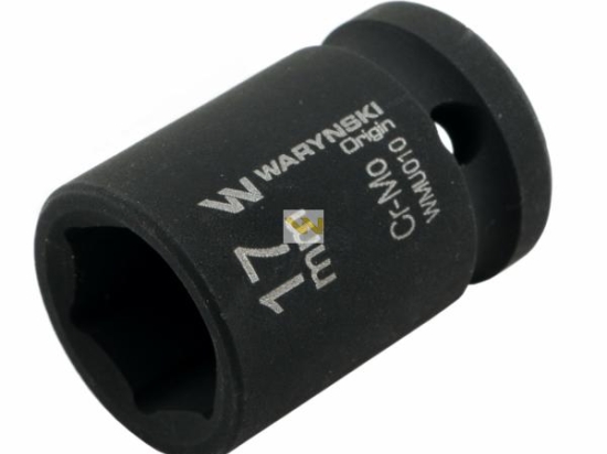 Nasadka udarowa sześciokątna 1/2". 17 mm. CrMo. DIN 3129. Waryński