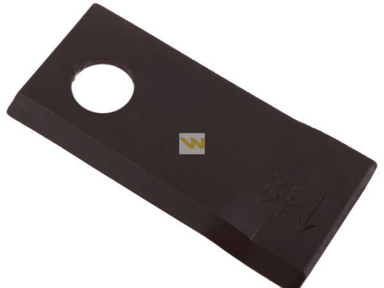 Nóż. nożyk kosiarka prawy 106x48x4mm otwór 19 zastosowanie 570444 Niemeyer WARYŃSKI ( sprzedawane po 25 )