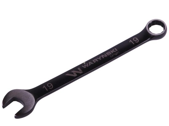 Klucz płasko-oczkowy 19 mm. CrV standard ASME B107-2010 Waryński