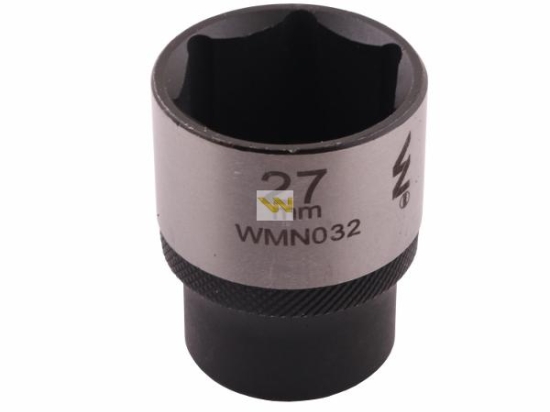 Nasadka sześciokątna 1/2". 27 mm. CrV50BV30. DIN 3124. Waryński