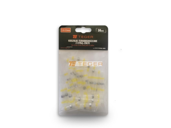 Zestaw koszulek termokurczliwych z cyną 4-6mm kolor żółty TEGER