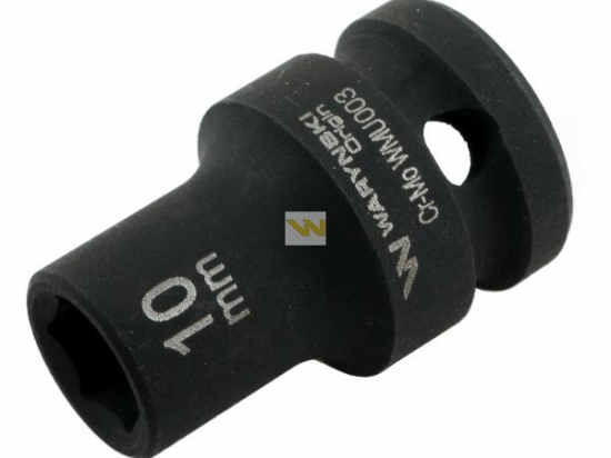 Nasadka udarowa sześciokątna 1/2". 10 mm. CrMo. DIN 3129. Waryński