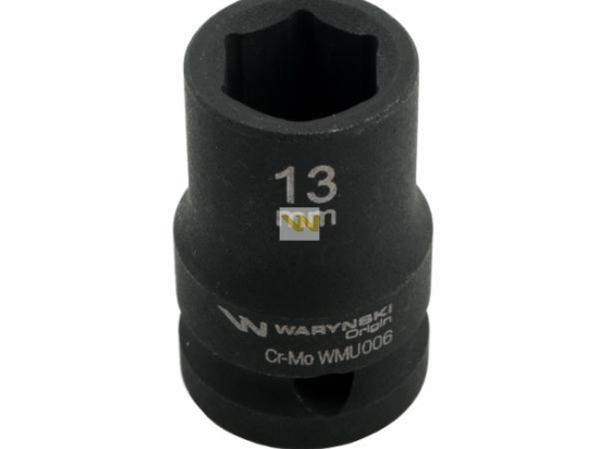 Nasadka udarowa sześciokątna 1/2". 13 mm. CrMo. DIN 3129. Waryński