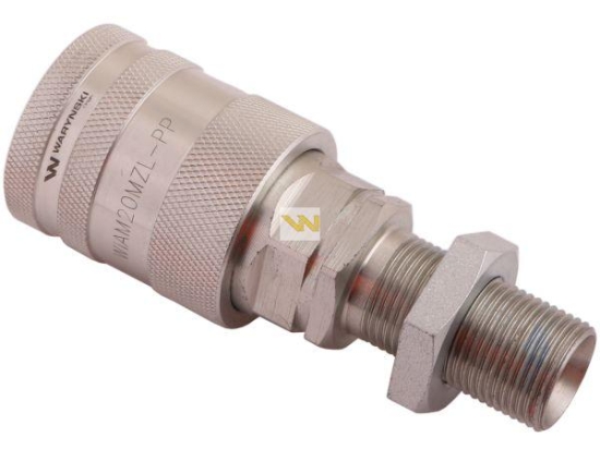 Szybkozłącze hydrauliczne gniazdo long M20x1.5 gwint zewnętrzny EURO PUSH-PULL (ISO 7241-A) Waryński