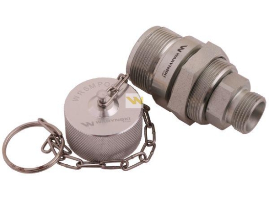 Komplet - zawór gniazdo M22x1.5 skręcane (50490020) z gwintowaną pokrywą/osłoną aluminiową Waryński