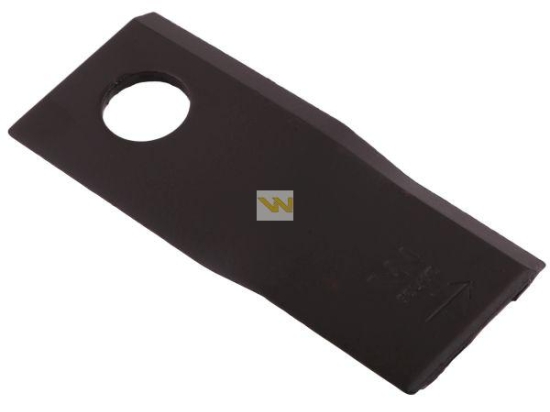 Nóż. nożyk kosiarka lewy 112x48x4mm otwór 19 zastosowanie 123706 134309 Fella WARYŃSKI ( sprzedawane po 25 )