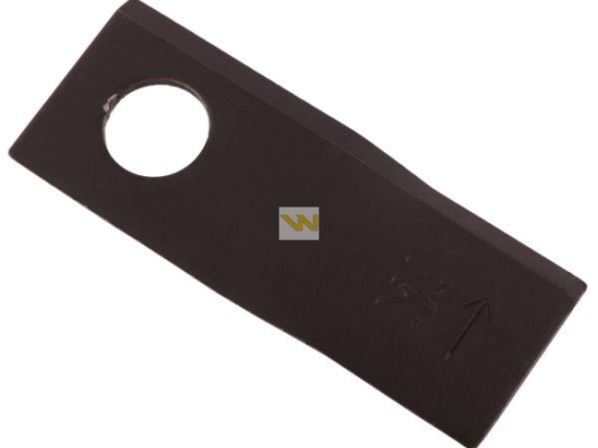 Nóż. nożyk kosiarka lewy 100x40x3mm otwór 19 zastosowanie 580290966 BCS Sipma WARYŃSKI ( sprzedawane po 25 )