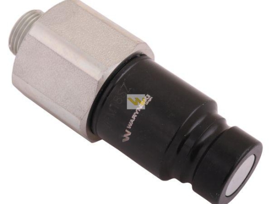 Szybkozłącze hydrauliczne suchoodcinające wtyczka M18x1.5 12L gwint zewnętrzny ISO16028 Waryński