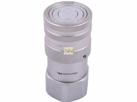 Szybkozłącze hydrauliczne suchoodcinające (rozmiar 1/2) gniazdo G3/4"BSP gwint wewnętrzny ISO16028 Waryński
