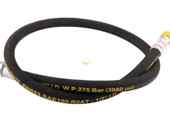 Przewód hydrauliczny 275 bar gwint M22x1.5 proste L-1300mm DN12-2SN (AB-13-1300; P11P21)  27.5MPa Waryński