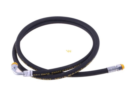 Przewód hydrauliczny 330 bar gwint M18x1.5 prosta/90 stopni (kolanko) L-800mm DN10-2SN (AK-10-800; P11P12) 33MPa Waryński