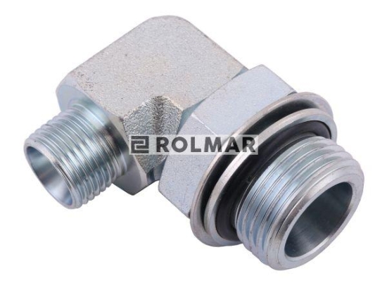 Kolanko hydrauliczne 90 LONG z przeciw. M27x2 X M18x1.5
