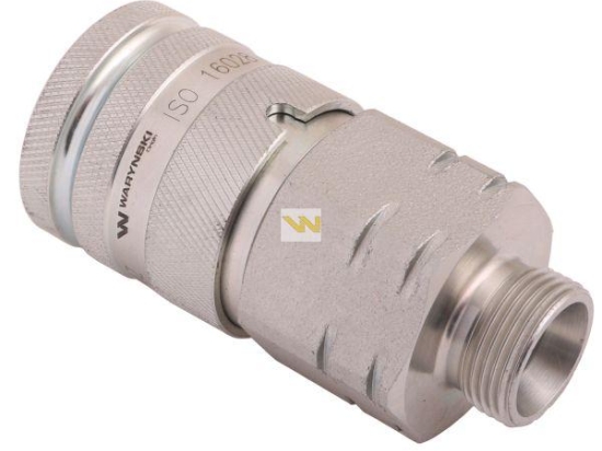 Szybkozłącze hydrauliczne suchoodcinające gniazdo M22x1.5 15L gwint zewnętrzny ISO16028 Waryński