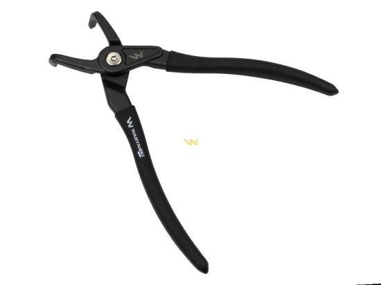 Specjalistyczne szczypce do pierścieni osadczych, 228 mm wewnętrzne wygięte 9", do prac w mechanice, Waryński