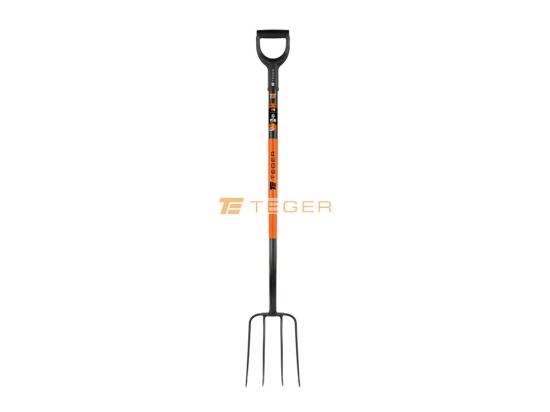 Widły gospodarcze 4-zębne na metalowym trzonku - Standard, (dł. 1250 mm), Teger