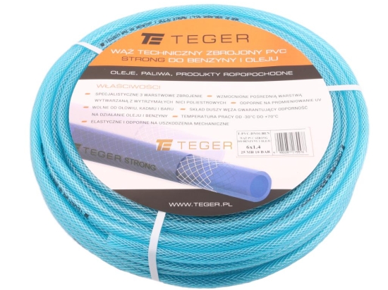 Wąż PVC do benzyny i oleju STRONG DN06 18bar TEGER (sprzedawane po 25m)