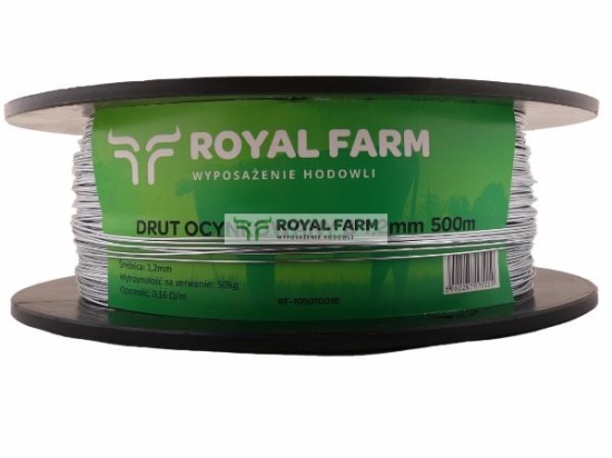 Drut (szpula) do pastucha 500m ocynkowany fi 1.2 mm ROYAL FARM RM-105010018