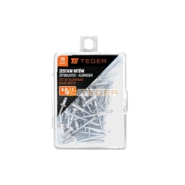 Zestaw nitów zrywalnych. aluminiowych (4.0x14mm) / 50 szt. / TEGER