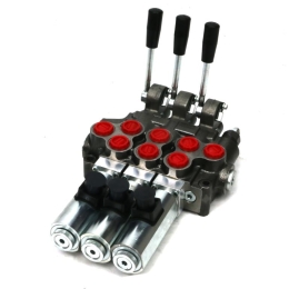 Rozdzielacz hydrauliczny (50 l/m) 3 sekc.ster. Ręczno elektryczne 12 DC