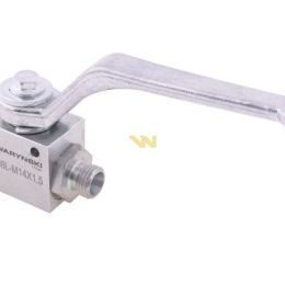 Zawór kulowy hydrauliczny 2-drogowy 2/2 M14x1.5 08L z otworami mocującymi 500 bar Waryński