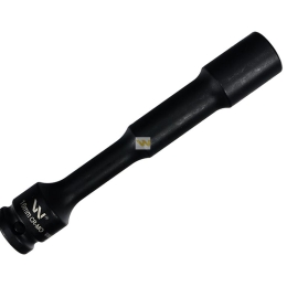 Nasadka udarowa 1/2", sześciokątna slim przelotowa ze stali CrMo 16mm długość 150 mm, stosowane w mechanice do kluczy udarowych, Waryński