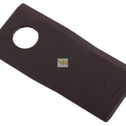 Nóż. nożyk kosiarka lewy 108x47x4mm otwór 19 zastosowanie 1434985 Pottinger WARYŃSKI ( sprzedawane po 25 )