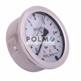 Manometr glicerynowy M63 0-10 bar tylne przyłącze G1/4" POLMO
