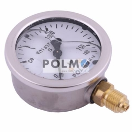 Manometr glicerynowy M63 0-160 bar dolne przyłącze G1/4" POLMO