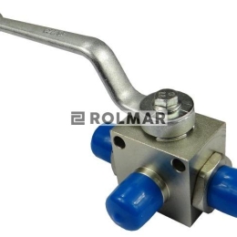Zawór kulowy hydrauliczny 3-drożny M18x1.5 z otworami montażowymi