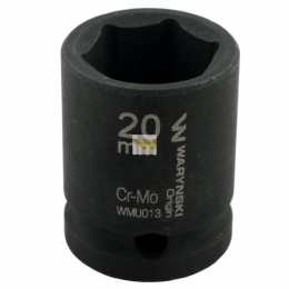 Nasadka udarowa sześciokątna 1/2". 20 mm. CrMo. DIN 3129. Waryński