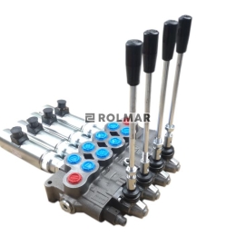Rozdzielacz hydrauliczny (70 l/m) 4 sekc. ster. ręczno-elektryczne 12 VDC