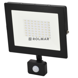Naświetlacz, Lampa LED SMD 230V 50W 4000K 4280LM IP65 CZARNY Z CZUJNIKIEM RUCHU