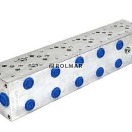 Płyta NG10 cetop 5- 6 sekcyjna (z zaworem przelewowym 50-380 bar) do elektrozaworów DL5
