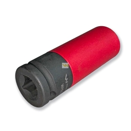 Nasadka udarowa 1/2 ze stali CrMo 21mm z magnesem i osłoną do felg aluminiowych Waryński
