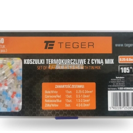 Zestaw koszulek termokurczliwych z cyną MIX 50 szt. TEGER