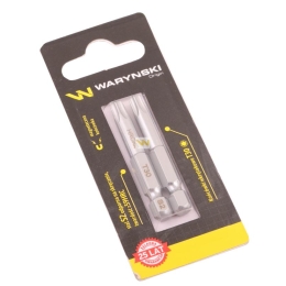 Końcówki wkrętakowe bity T30 50mm Waryński komplet w blistrze dwusztukowym
