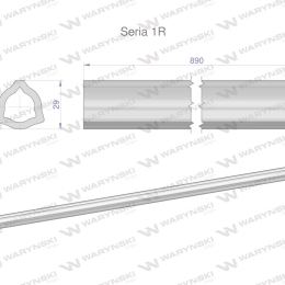 Rura wewnętrzna Seria 1R do wału 1010 przegubowo-teleskopowego 29x4 mm 890 mm WARYŃSKI