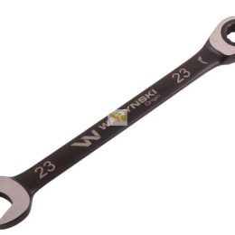 Klucz płasko-oczkowy 23 mm z grzechotką 72 zęby standard ASME B107-2010 Waryński