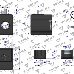 Cewka do rozdzielacza hydraulicznego 40L 24V VOIMA
