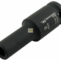Nasadka udarowa sześciokątna długa 1/2". 9 mm. CrMo. DIN 3129. Waryński