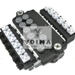 Rozdzielacz hydrauliczny 6-sekcyjny sterowany elektrycznie 12V 80L VOIMA