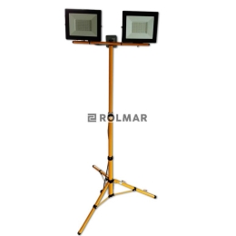 Zestaw statyw podwójny + 2 naświetlacze LED 50W 6000K + puszka z kablem zasilającym