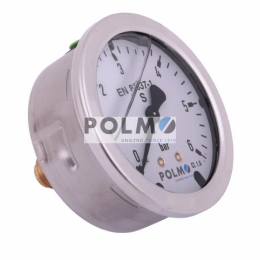 Manometr glicerynowy M63 0-6 bar tylne przyłącze G1/4" POLMO