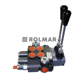 Rozdzielacz hydrauliczny dwusekcyjny z zatrzaskami (2) 40L