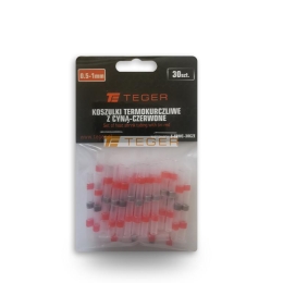 Zestaw koszulek termokurczliwych z cyną 0,5-1mm kolor czerwony TEGER