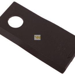 Nóż. nożyk kosiarka prawy 108x47x4mm otwór 19 zastosowanie 1434986 Pottinger WARYŃSKI ( sprzedawane po 25 )