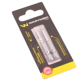 Końcówki wkrętakowe bity 5 50mm Waryński komplet w blistrze dwusztukowym