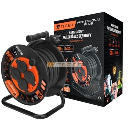 Przedłużacz bębnowy, warsztatowy PROFESSIONAL, 3X2,5mm, IP44, H05RR-F, cert. CE / 30M, Teger