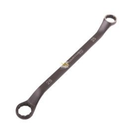 Klucz oczkowy odsadzony 25 x 28 mm. CrV standard ASME B107.9 Waryński