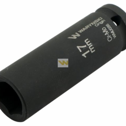 Nasadka udarowa sześciokątna długa 1/2". 17 mm. CrMo. DIN 3129. Waryński